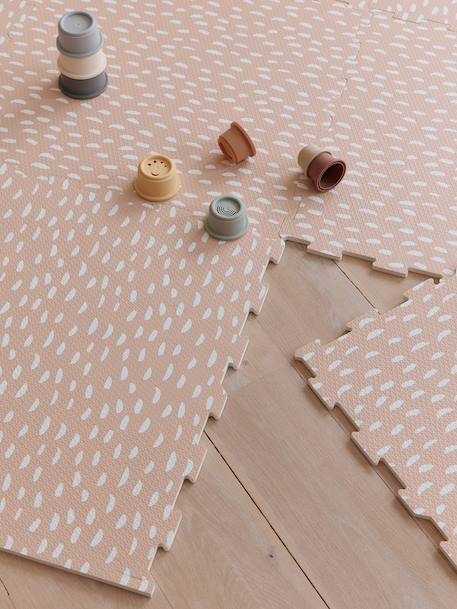 Large 9 Tile Foam Mat ecru+rose 