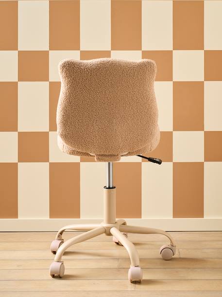 Bear Chair in Sherpa with Castors, for Children beige 