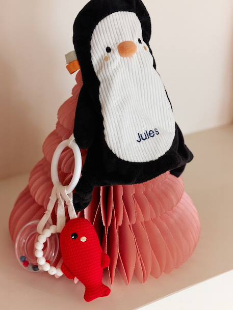 Penguin Comforter & Rattle, North Pole white 