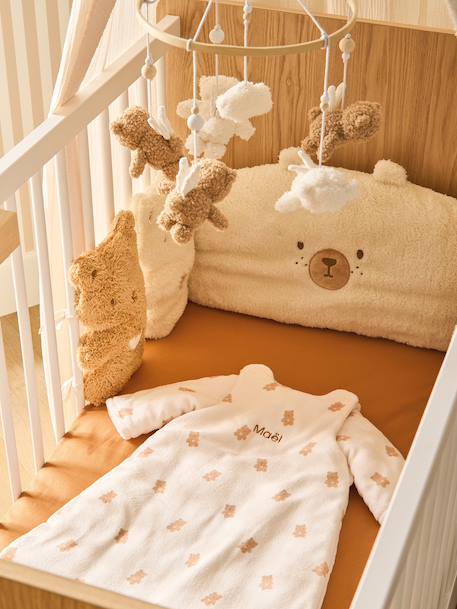 Cot bumper/ Playpen bumper cushions, LITTLE BEAR vanilla 