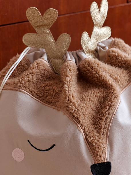 Reindeer Christmas Sack golden beige 