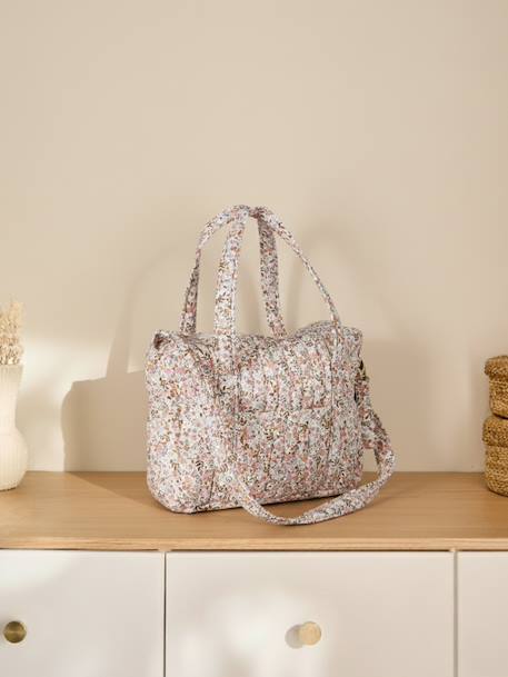 JOIOSA cotton muslin changing bag bronze+ecru+night blue+printed beige 