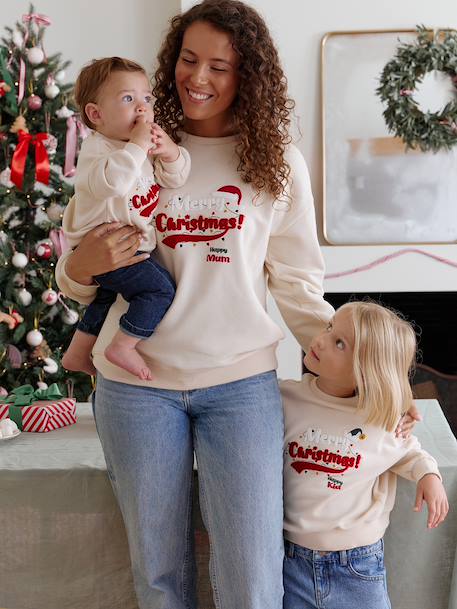 Christmas family capsule sweatshirt for babies vanilla 