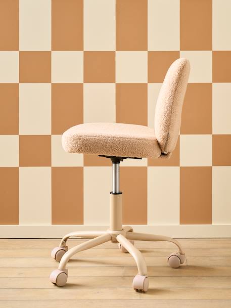 Bear Chair in Sherpa with Castors, for Children beige 