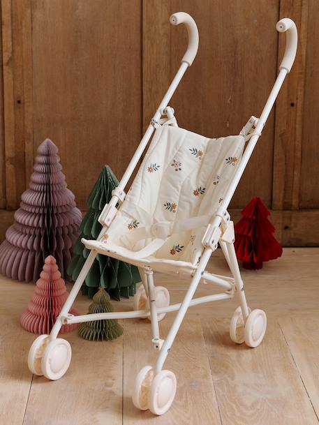 Large Lightweight Pushchair for Baby Dolls ecru 
