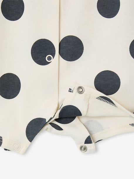 Newborn set of 2 playsuits in organic cotton marl beige 