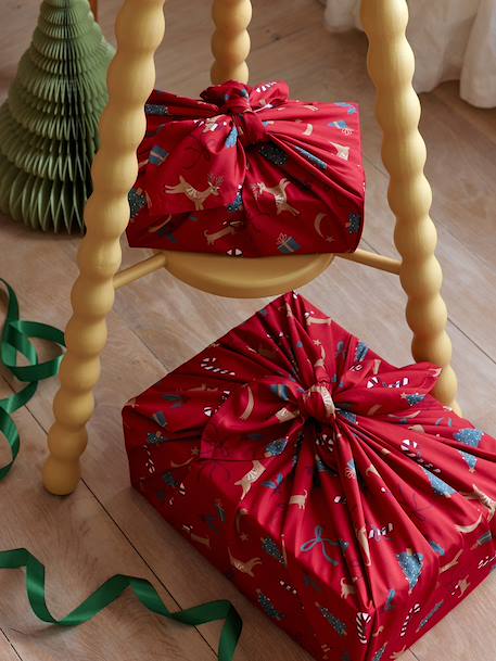 Set of 2 Furoshikis red 