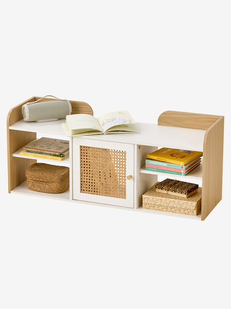 Storage bench with 3 compartments YEL white 
