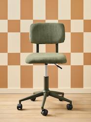 Velour Desk Chair with Castors for Children
