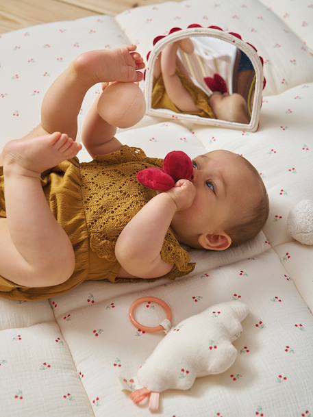 Activity Mat, Life black+blue+ecru+red+rose 