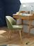 Child's chair in mottled fabric green+rose 