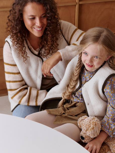 Reversible Waistcoat for Women, Family Capsule Collection ecru 