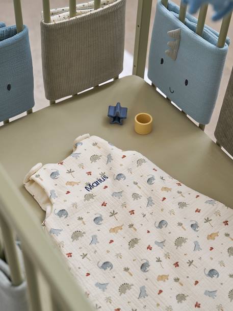 Cotton Muslin Sleeping Bag, MINISAURUS multicoloured 