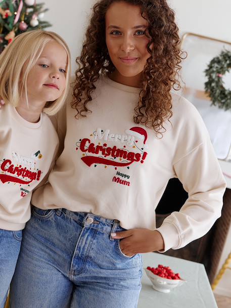 Christmas family capsule women's sweatshirt vanilla 