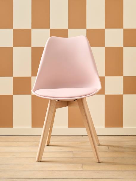 Scandinavian Primary School Chair green+rose+white 
