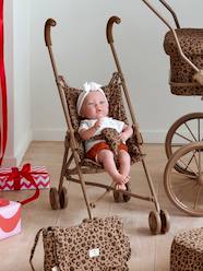 Toys-Dolls & Soft Dolls-Large Leopard Print Lightweight Pushchair, Vertbaudet x Envie de Fraise 