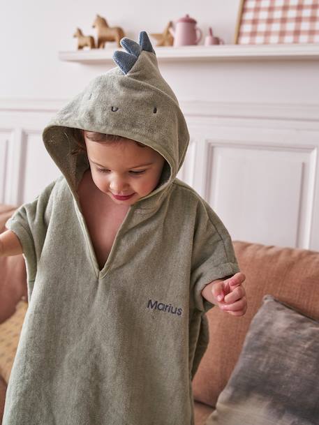 Bathing Poncho for Babies, Animal apricot+beige+ochre+olive+pale pink 