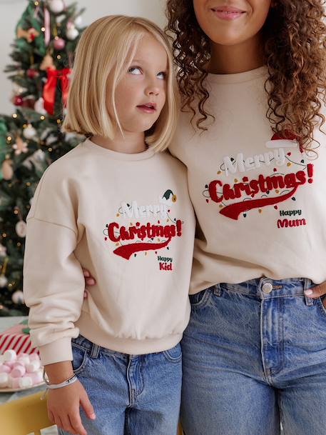 Christmas Sweatshirt for Children, Family Capsule Collection vanilla 