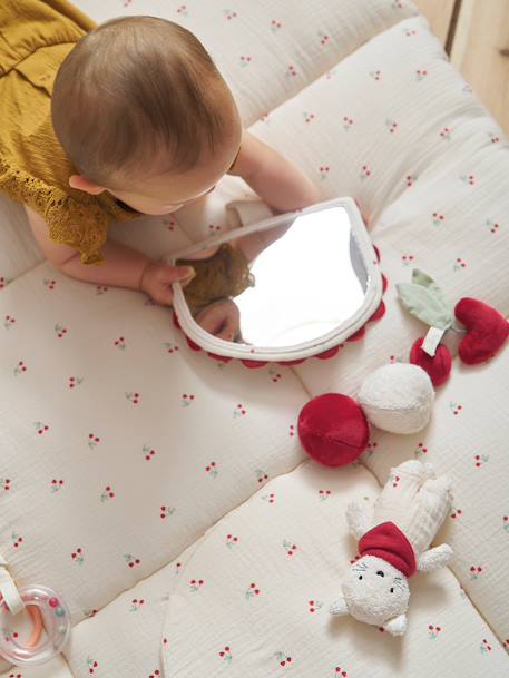 Activity Mat, Life black+blue+ecru+red+rose 