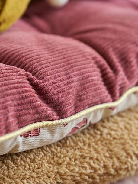 Bi-material floor mattress in floral/velvet Arizona rose 