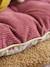 Bi-material floor mattress in floral/velvet Arizona rose 