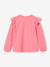 Ruffled Long Sleeve Top for Girls, BASICS ecru+rose 