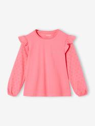 Girls-Ruffled Long Sleeve Top for Girls, BASICS