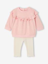 Baby-Ruffled Sweatshirt + Leggings Combo for Babies