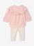 Ruffled Sweatshirt + Leggings Combo for Babies rose 