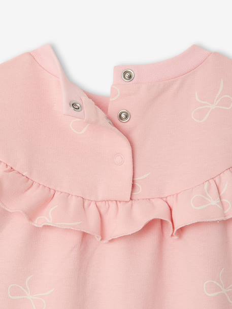 Ruffled Sweatshirt + Leggings Combo for Babies rose 