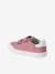 Hook-and-Loop Leather Trainers for Girls, Designed for Autonomy bordeaux red+gold+rose 