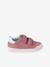 Hook-and-Loop Leather Trainers for Girls, Designed for Autonomy bordeaux red+gold+rose 