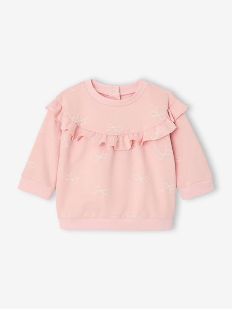 Ruffled Sweatshirt + Leggings Combo for Babies rose 