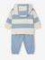Baby sweatshirt and joggers set crystal blue 