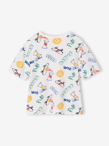 Short-Sleeved T-Shirt for Boys anthracite+ecru+white 