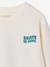 Boy's long-sleeved t-shirt ecru+slate blue 