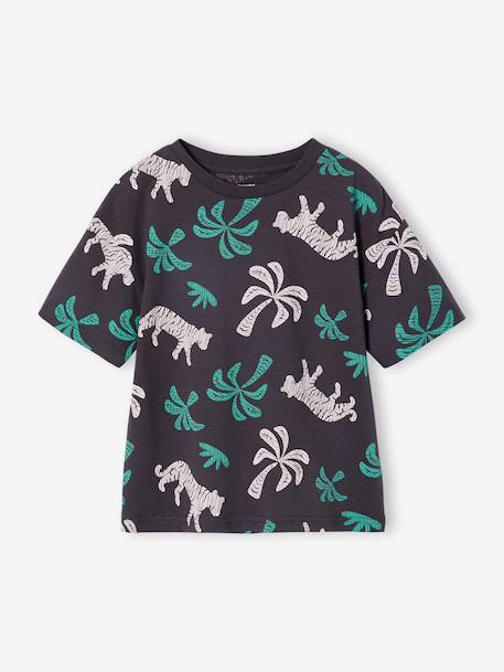 Short-Sleeved T-Shirt for Boys anthracite+ecru+white 