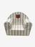 Personalised striped bear foam armchair striped beige 