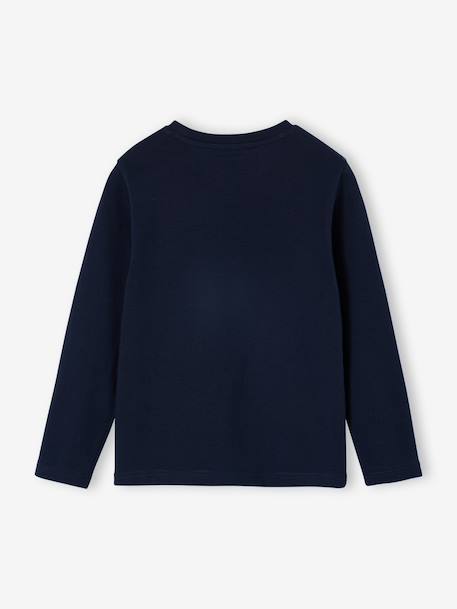 Printed T-Shirt for Boys grey blue+marl white+navy blue 