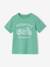 Printed boy's t-shirt aqua green+marl white+medium blue+mint green+ochre+olive+terracotta 