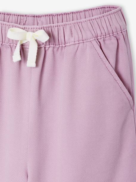 Wide-Leg, Lyocell Bermuda Shorts for Girls khaki+lilac 