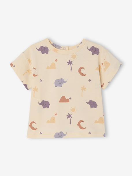 Printed baby boy's t-shirt vanilla 