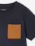 Pack of 3 short-sleeved t-shirts caramel+navy blue+pecan nut+sage green 