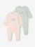 Pack of 2 girls' velvet pyjamas rose 