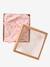 Bath cape + wash mitt MY HEART printed pink 