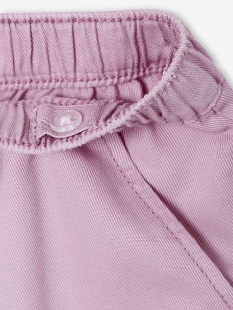 Wide-Leg, Lyocell Bermuda Shorts for Girls khaki+lilac 