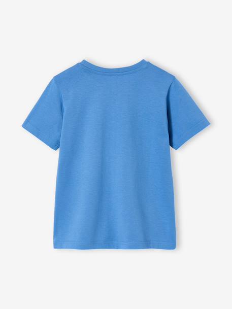 Printed boy's t-shirt aqua green+marl white+medium blue+mint green+ochre+olive+terracotta 