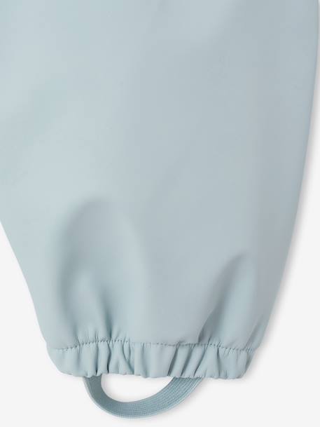 Rain coat and trousers set for baby boys grey blue 