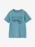 Printed boy's t-shirt aqua green+marl white+medium blue+mint green+ochre+olive+terracotta 