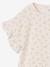 Girl's pointelle knit t-shirt ecru 